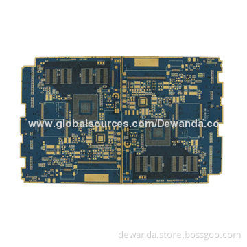 Copper PCB boards with blue solder mask